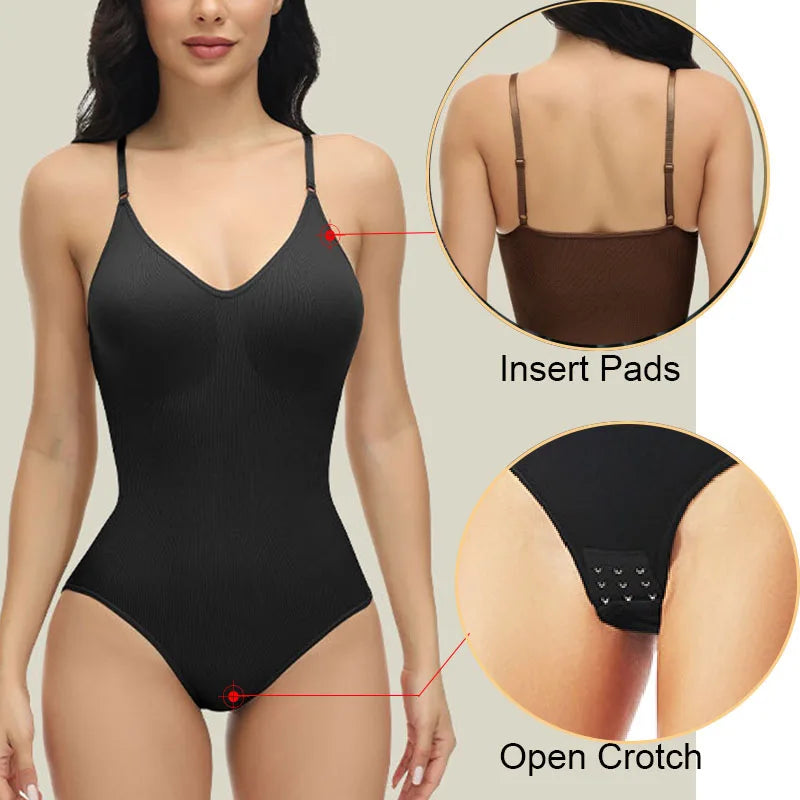 DivineCurve™ Smooth Sculpt V-Neck Bodysuit