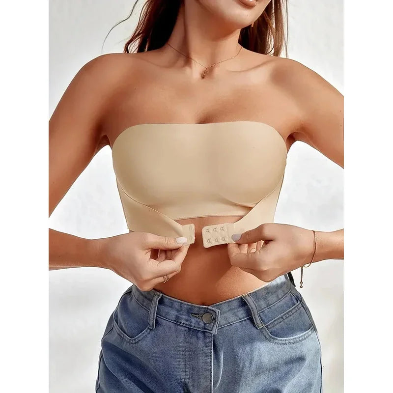 DivineCurve™ Seamless Front Button Strapless Bra
