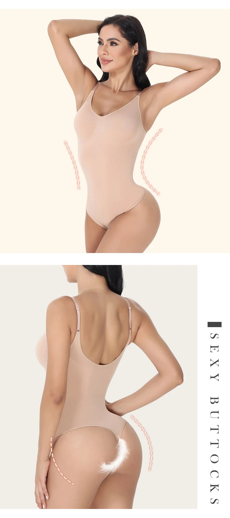 DivineCurve™ Smooth Sculpt V-Neck Bodysuit