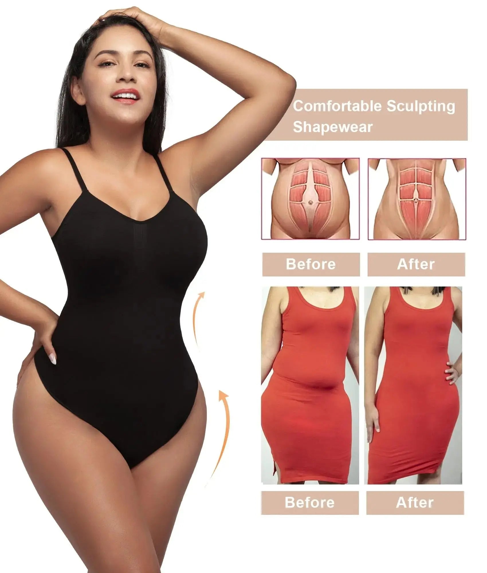 DivineCurve™ Smooth Sculpt V-Neck Bodysuit