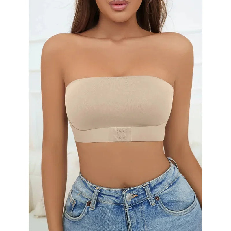 DivineCurve™ Seamless Front Button Strapless Bra