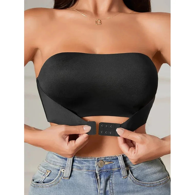 DivineCurve™ Seamless Front Button Strapless Bra